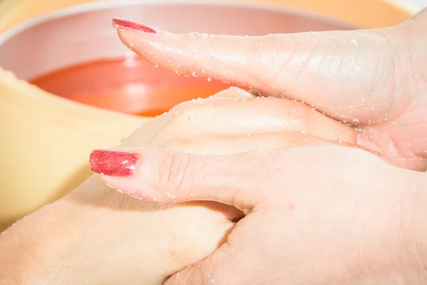 Spa manicure procedure — Stock Photo, Image