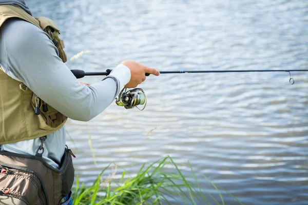 Man fishing — Stock Photo, Image