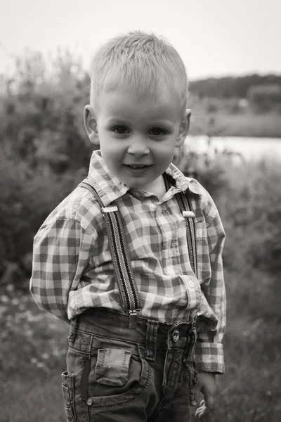 Little boy on nature — Stock Photo, Image