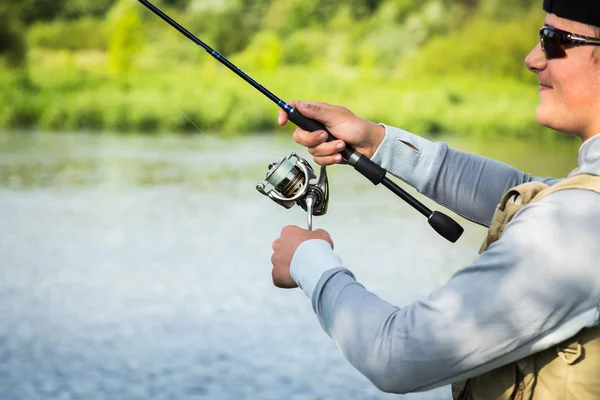 Man fishing — Stock Photo, Image