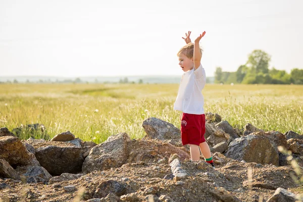 Ragazzo in campo — Foto Stock