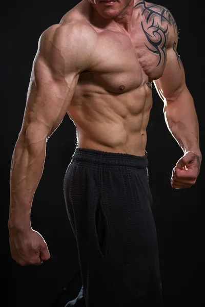 dövmeler ile vücut geliştirmeci