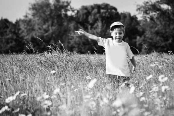 Ragazzo in campo — Foto Stock