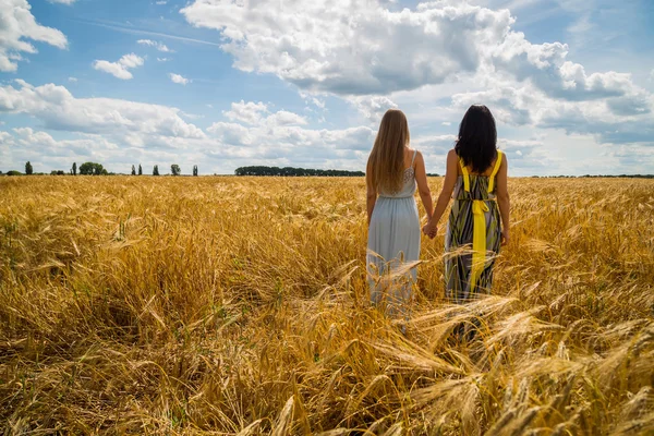 Chicas en el campo — Foto de Stock