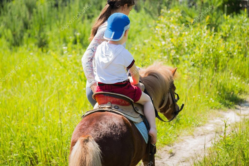 Boy Riding Pony Stock Photo Image By C Aallm 51184237