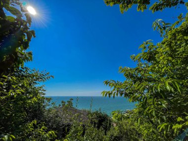Güzel deniz arka planı, deniz kumu ve dalgalar