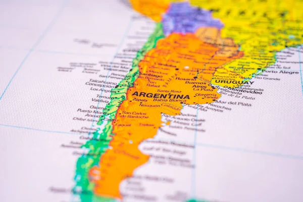 Argentina Mapa Viagem Fundo Textura — Fotografia de Stock