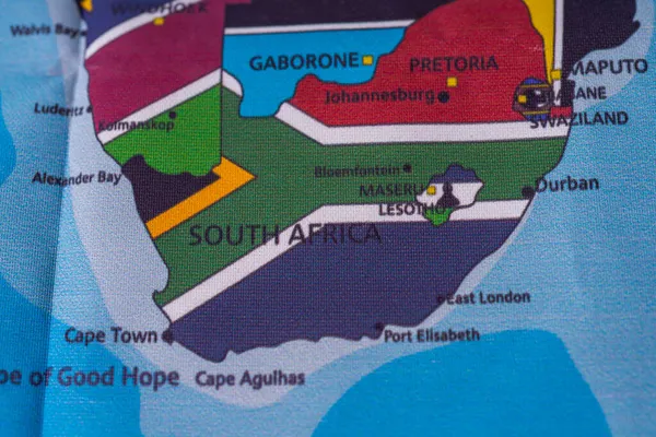 Bandera Sudáfrica Mapa —  Fotos de Stock