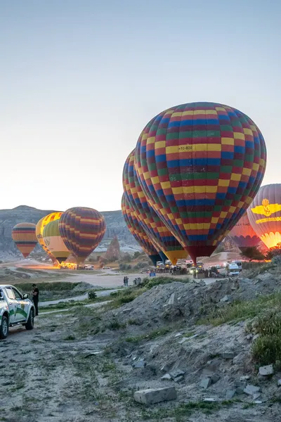 Una Gran Atracción Turística Capadocia Paseo Globo Aerostático Capadocia Conocida —  Fotos de Stock