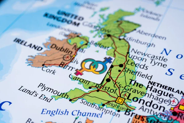 England Lgbt Karte Hintergrund Textur — Stockfoto