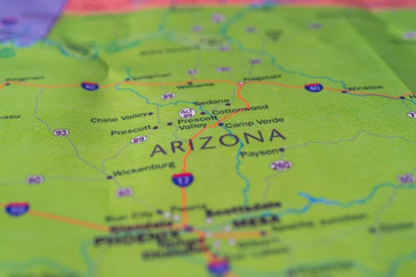 Arizona state on the USA map