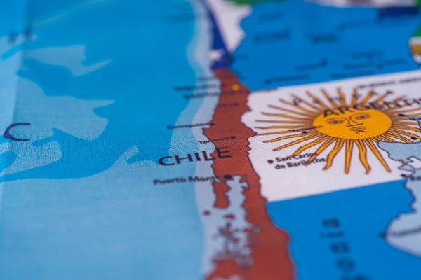 Bandera Chile Mapa — Foto de Stock