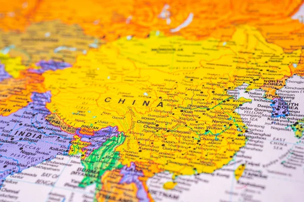 China on map travel background texture