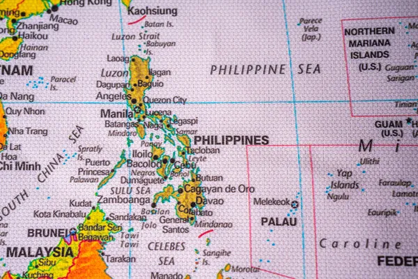 Filipíny Mapě Cestovní Pozadí Textury — Stock fotografie