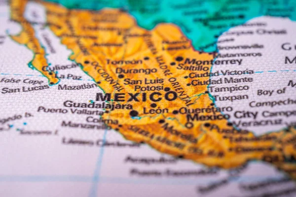 Mexico on map travel background texture