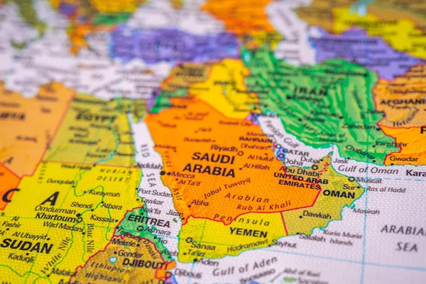 Arabia Saudita Mapa Viaje Textura Fondo — Foto de Stock