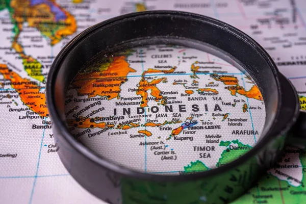Indonesia Map Travel Background Texture — Stock Photo, Image