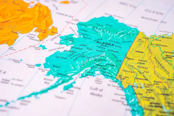 Alaska Mapa Viaje Textura Fondo — Foto de Stock