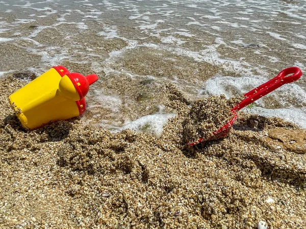 Kinderspeelgoed Het Zand Aan Zee Vakantie — Stockfoto