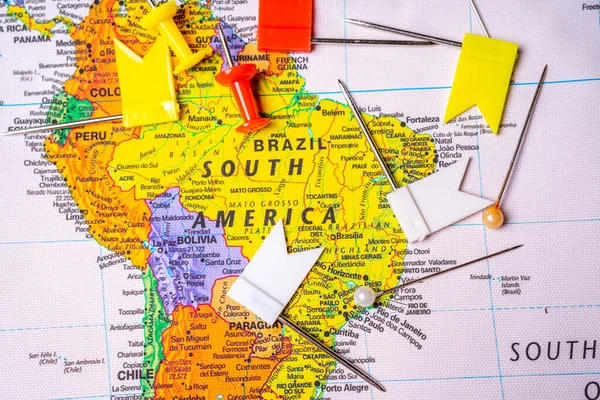 Brazil Map Travel Background Texture — Stock Photo, Image