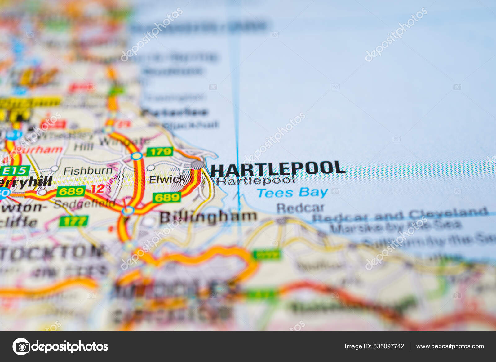 Hartlepool Map Stock Photo by ©aallm 535097742