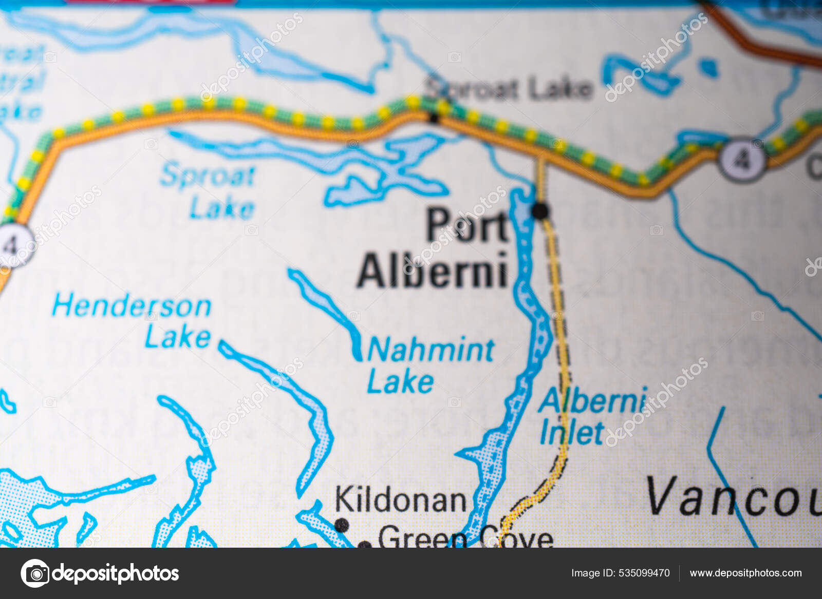 Port Alberni Map Stock Photo by ©aallm 535099470