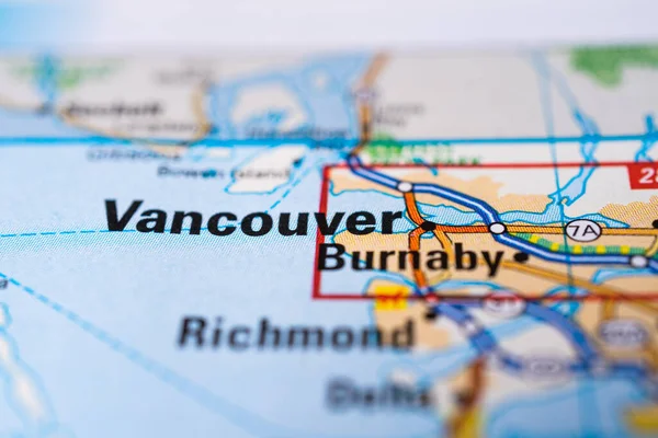 Vancouver Tle Mapy — Zdjęcie stockowe