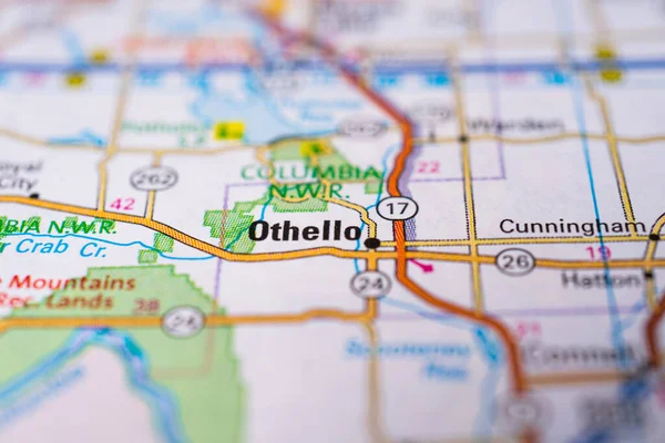 Othello Auf Der Karte Der Usa — Stockfoto