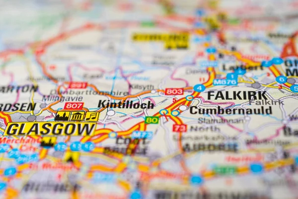 Falkirk Στο Χάρτη Της Ευρώπης — Φωτογραφία Αρχείου