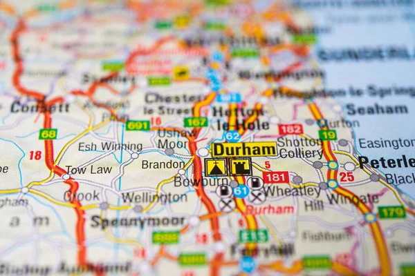 Durham Karta — Stockfoto