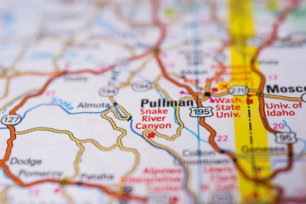 Pullman Mapa Estados Unidos — Foto de Stock