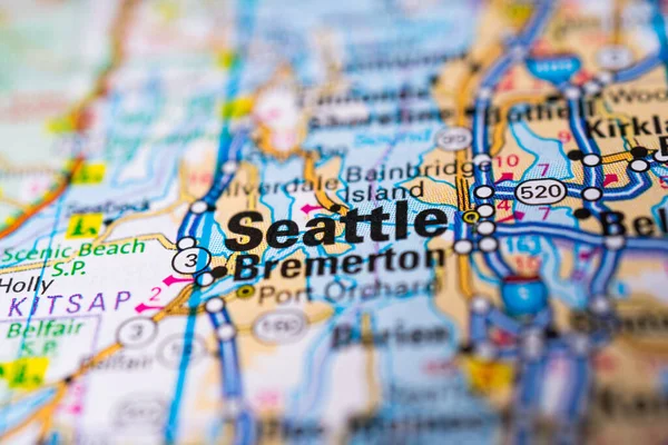 Bremerton Mapa Estados Unidos —  Fotos de Stock