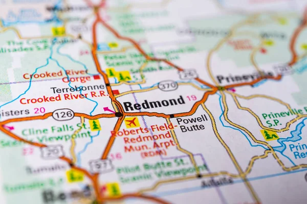 Redmond Mapa Estados Unidos — Foto de Stock