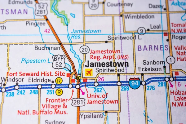 Jamestown Usa Map — Stock Photo, Image