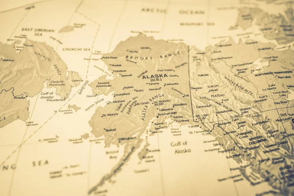 Alaska Mapa Viagem Fundo Textura — Fotografia de Stock