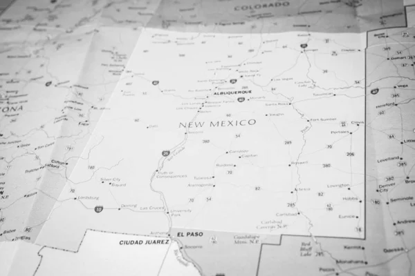 Estado Novo México Mapa Fundo Viagem — Fotografia de Stock