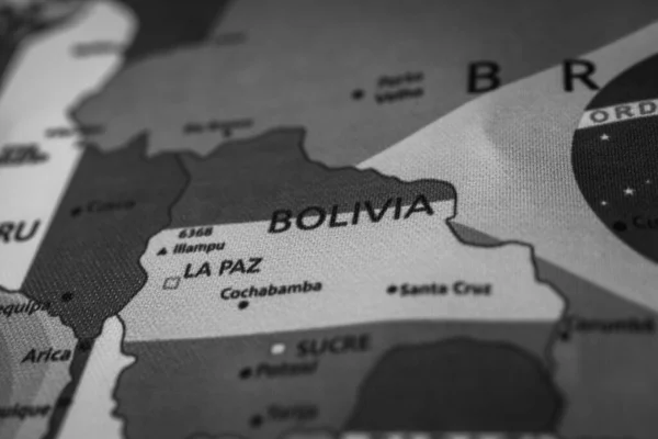 Bandera Bolivia Mapa — Foto de Stock