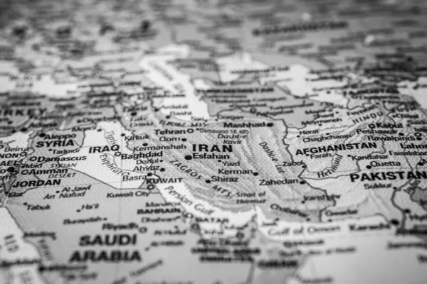 Irán Mapa Viaje Textura Fondo — Foto de Stock