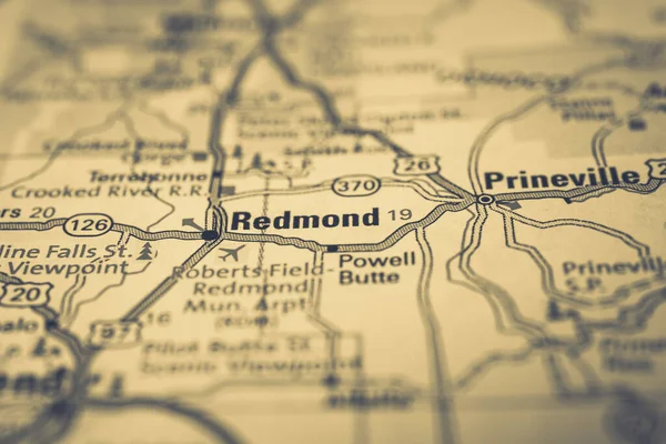 Redmond Mapa Estados Unidos — Foto de Stock