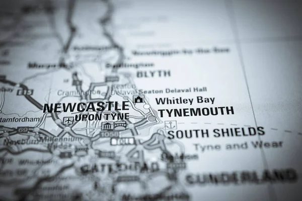 Newcastle Map — Stock Photo, Image