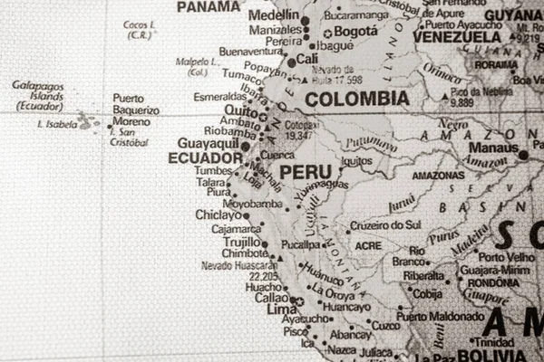 Perú Mapa Viaje Textura Fondo — Foto de Stock