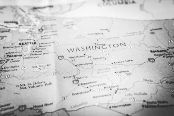 Bundesstaat Washington Auf Der Karte Der Usa — Stockfoto