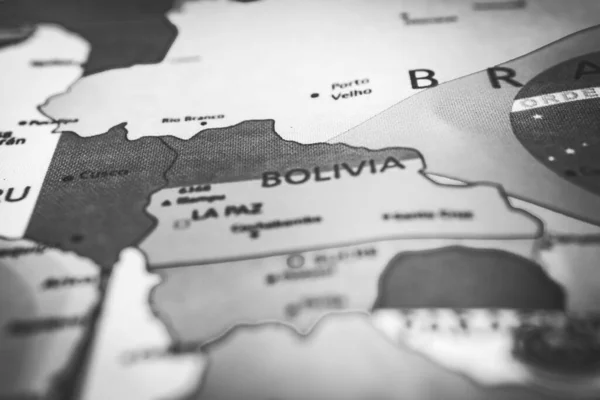 Bandera Bolivia Mapa — Foto de Stock