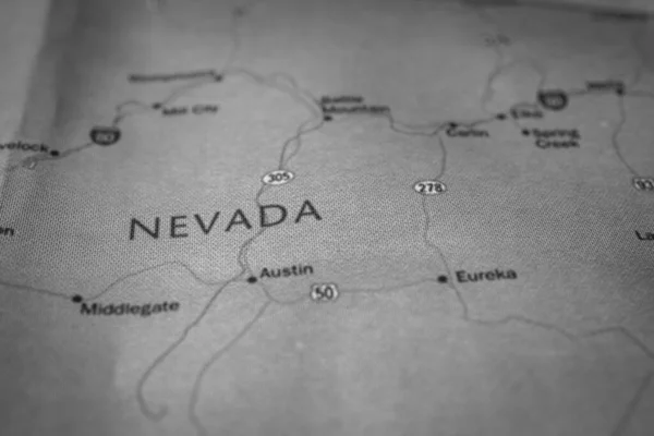 Nevada Állam Térképen Usa — Stock Fotó