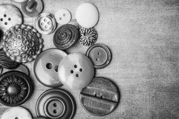 Διαφορετικά Κουμπιά Φόντο Από Ύφασμα — Φωτογραφία Αρχείου