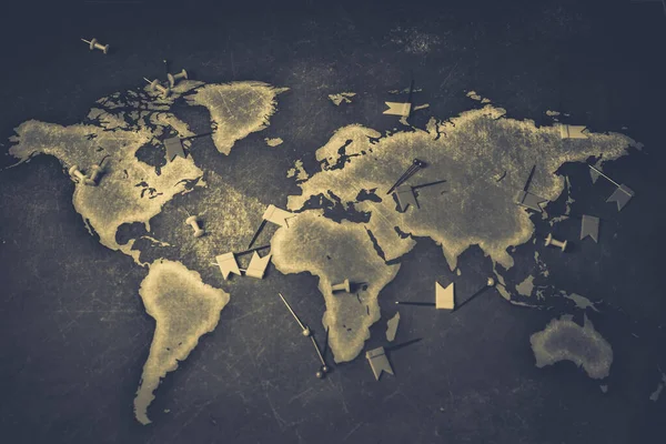 Mapa Esquemático Del Mundo — Foto de Stock