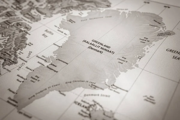 Groenlândia Mapa Viagem Fundo Textura — Fotografia de Stock