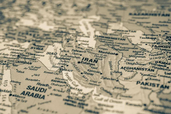 Iran Mapie Podróży Tło Tekstury — Zdjęcie stockowe