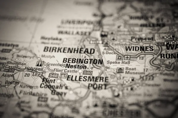 Birkenhead Карте — стоковое фото