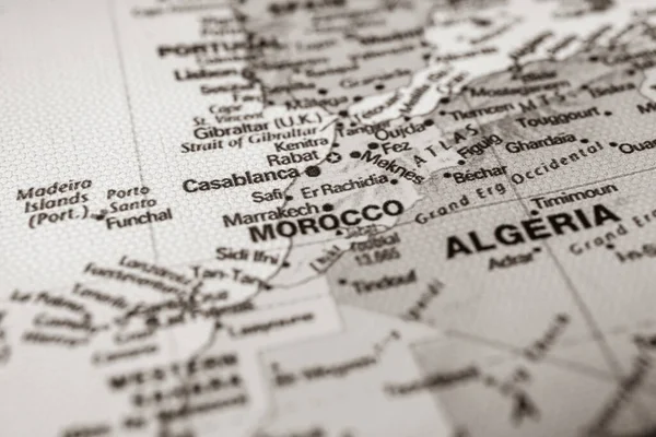 摩洛哥地图旅行背景纹理 — 图库照片